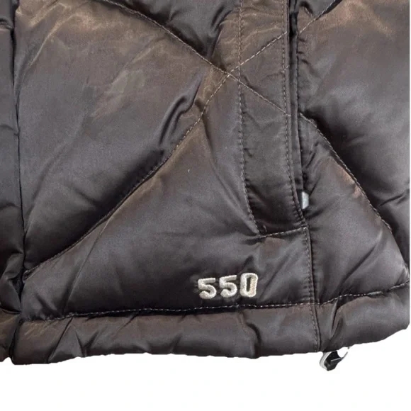 The North Face Puffer Vest S Small Black 550 Goose Down Full Zip Pockets - Picture 4 of 4